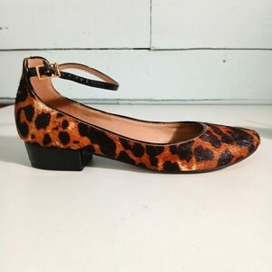Leopard Print Calf Hair Ballerina with Heel